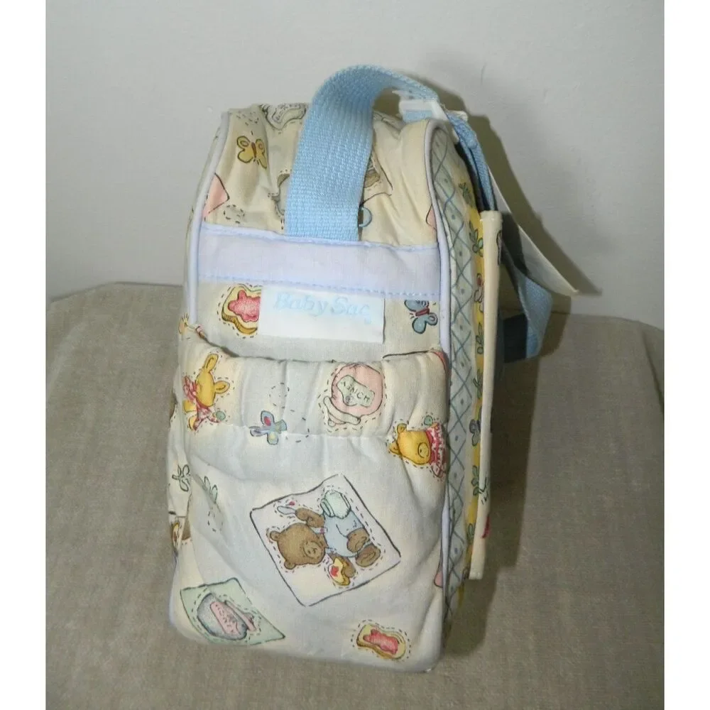 Cudlie Diaper Bag Blue with Attached Story Book Vintage‎